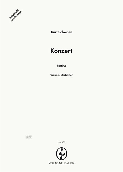 Konzert für Violine und Orchester Konzert für Violine und Orchester