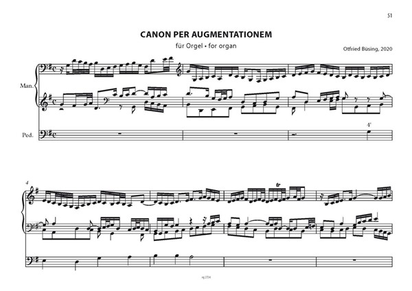 Canon per augmentationem für Orgel (2020) Canon per augmentationem für Orgel (2020)