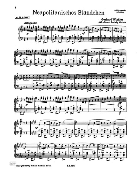 Neapolitanisches Ständchen für Akkordeon Neapolitanisches Ständchen für Akkordeon