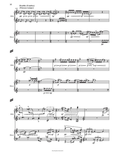 Dialoghi d'amore XXII für Akkordeon und Klavier (2022/23) Dialoghi d'amore XXII für Akkordeon und Klavier (2022/23)