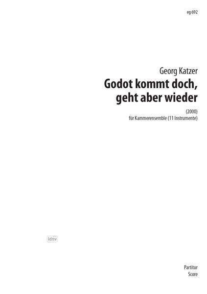 Godot kommt doch–geht aber wieder für Kammerensemble (2000)
