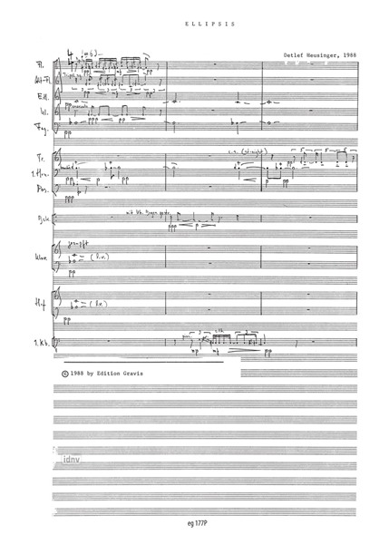 Ellipsis für kleines Orchester (1988) Ellipsis für kleines Orchester (1988)