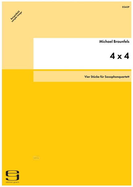 4 x 4 für Saxophonquartett op. 36 (1985)