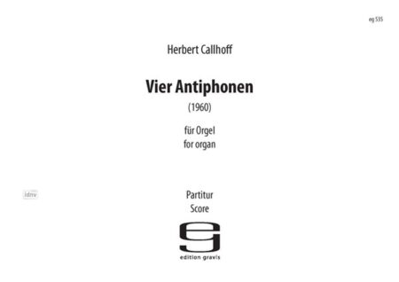 Vier Antiphonen für Orgel (1996)