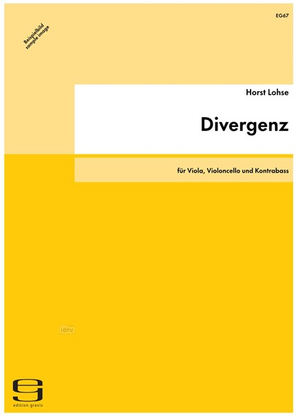 Divergenz für Viola, Violoncello und Kontrabass (1985)