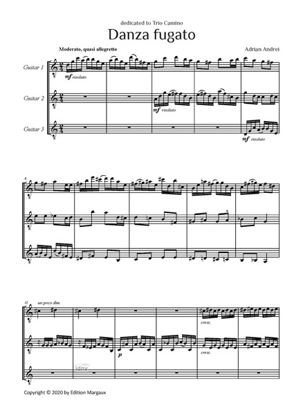 Danza fugato für Gitarrentrio Danza fugato für Gitarrentrio