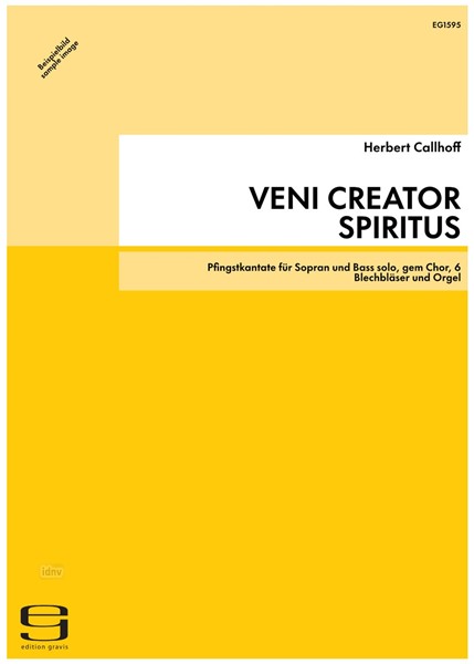 Veni Creator Spiritus für Sopran und Bass solo, gem Chor, 6 Blechbläser und Orgel (1983)