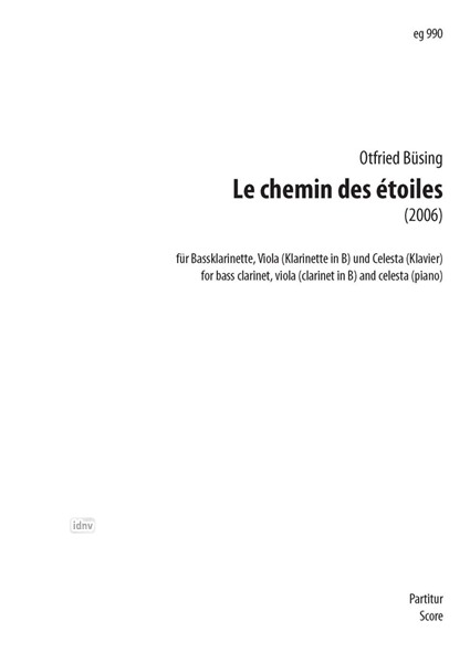 Le chemin des étoiles für Bassklarinette, Viola und Celesta (oder Klavier) (2006)