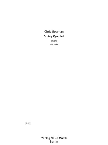 String Quartet für Streichquartett (1981)
