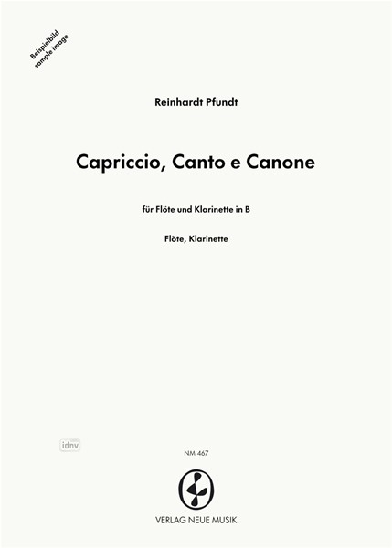 Capriccio, Canto e Canone für Flöte und Klarinette in B