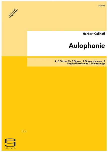 Aulophonie für 3 Oboen, 2 Oboen d‘amore, 3 Englischhörner und 2 Schlagzeuge (1983)