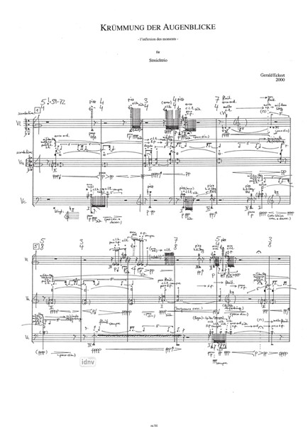 Krümmung der Augenblicke für Streichtrio (2000) Krümmung der Augenblicke für Streichtrio (2000)