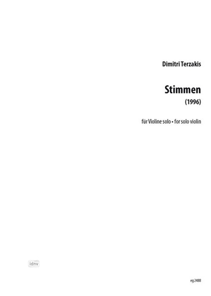 Stimmen für Violine solo (1993/96)