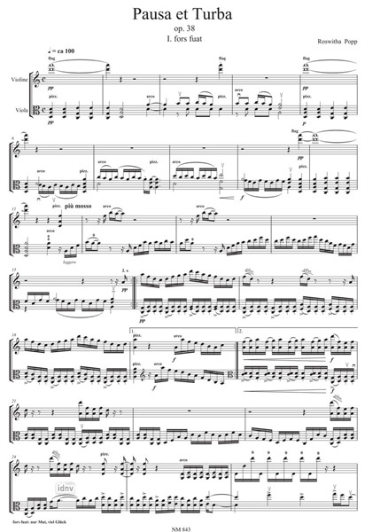 In Eile & Pausa et turba für Violine und Viola In Eile & Pausa et turba für Violine und Viola