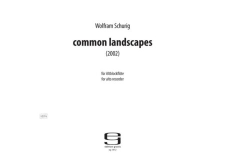 common landscapes für Altblockflöte (2002)