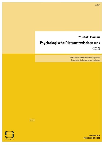 Psychologische Distanz zwischen uns für Klarinette (auch Bassklarinette) und Euphonium (2020)