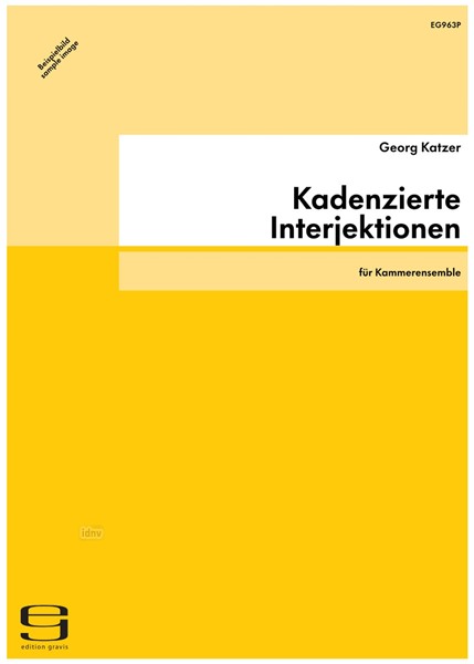 Kadenzierte Interjektionen für Kammerensemble (1996)