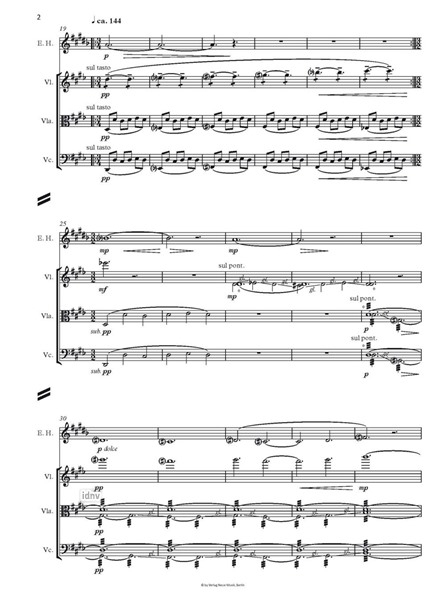 Anverwandlung für Englischhorn und Streichtrio (2021)
