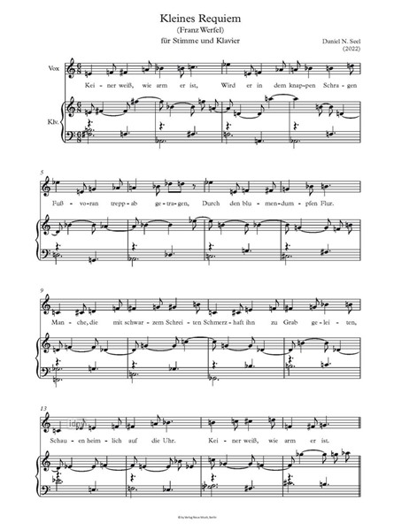 Kleines Requiem für Stimme und Klavier (2022) Kleines Requiem für Stimme und Klavier (2022)