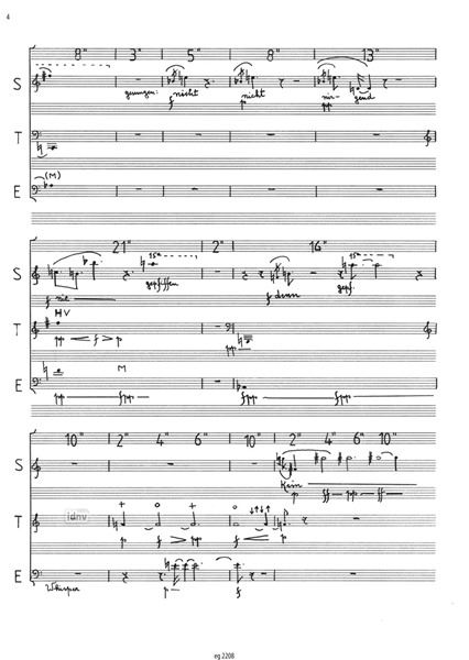 Fragment nach Hölderlin für Sopran, Trompete und Euphonium (1984)