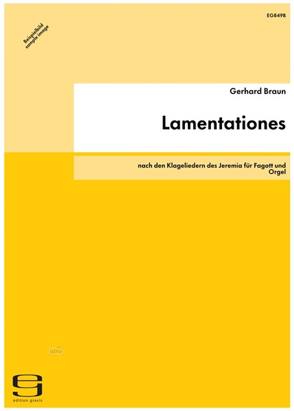 Lamentationes für Fagott und Orgel (2002)
