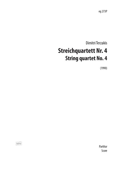 Streichquartett Nr. 4 für Streichquartett (1990)
