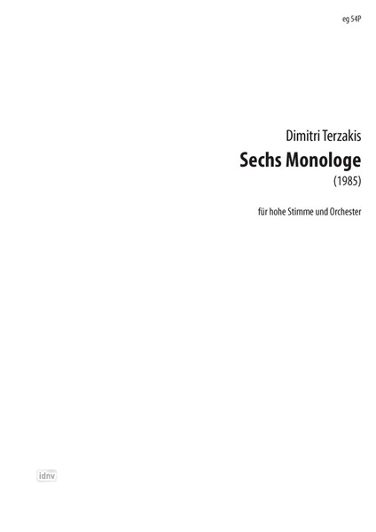 Sechs Monologe für hohe Stimme und Orchester (1985)
