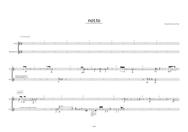 not.to für Piccolo, Pätzoldflöte und Elektronik (2017) not.to für Piccolo, Pätzoldflöte und Elektronik (2017)