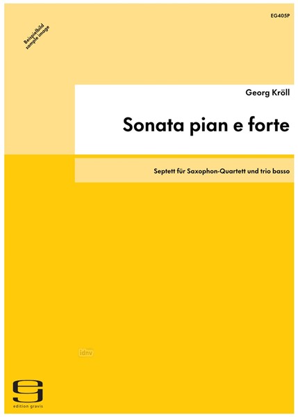 Sonata pian e forte für Saxophon-Quartett und trio basso (1994)