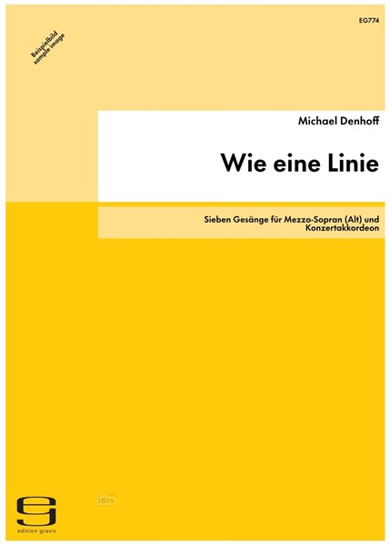 Wie eine Linie dunkelblauen Schweigens für Mezzo-Sopran (Alt) und Konzertakkordeon op. 80 (1997) Wie eine Linie dunkelblauen Schweigens für Mezzo-Sopran (Alt) und Konzertakkordeon op. 80 (1997)