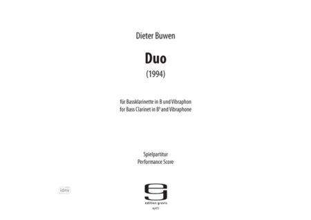 Duo für Bassklarinette und Vibraphon (1994)