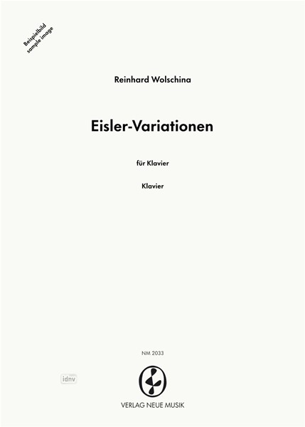 Eisler-Variationen für Klavier Eisler-Variationen für Klavier