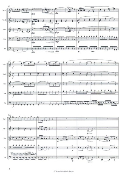 Eine kleine Blechmusik op. 75 für Brassquintett