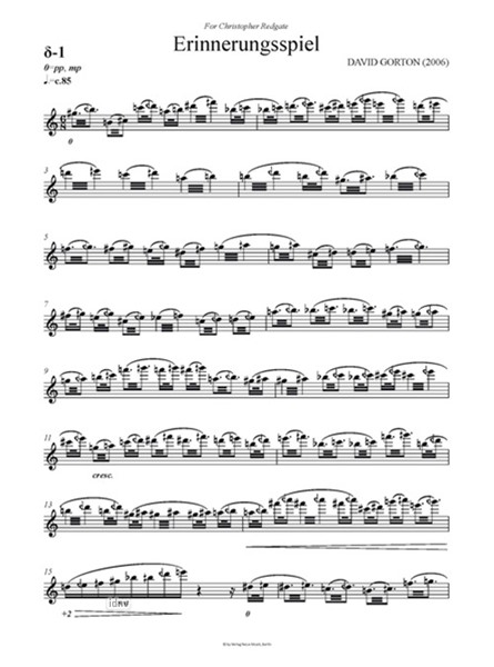 Erinnerungsspiel für solo Oboe and optional electronics (2006) Erinnerungsspiel für solo Oboe and optional electronics (2006)