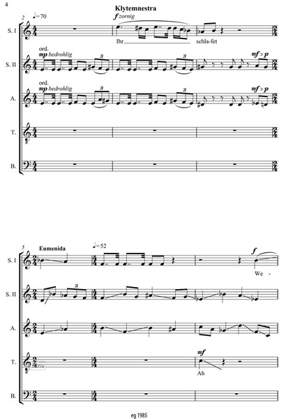 Eumeniden Für Vokalquintett Eumeniden Für Vokalquintett