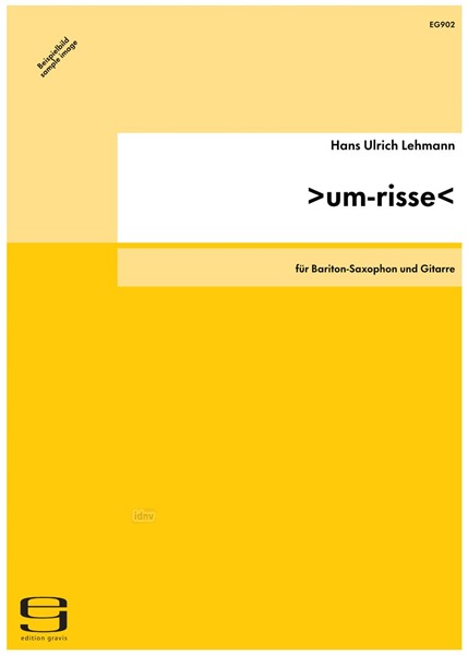 >um-risse< für Bariton-Saxophon und Gitarre (2003)