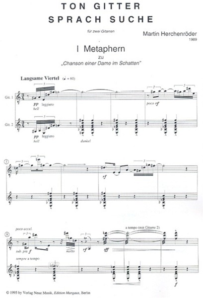 Ton Gitter Sprach Suche für zwei Gitarren Ton Gitter Sprach Suche für zwei Gitarren