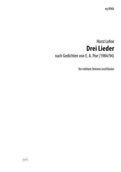 Drei Lieder für Mezzosopran und Klavier (1984/94)