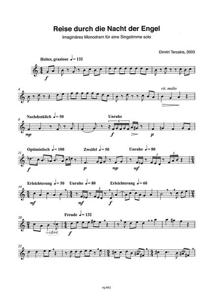 Reise durch die Nacht der Engel für eine Singstimme solo (2003) Reise durch die Nacht der Engel für eine Singstimme solo (2003)