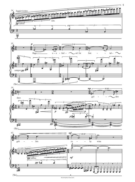 Abundant folds für Sopran und Klavier (2023)