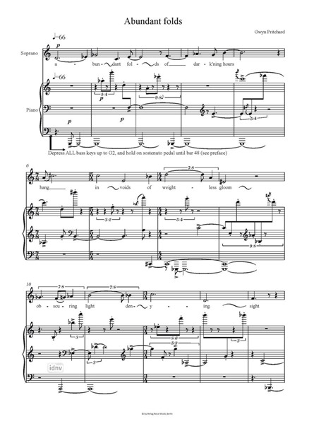 Abundant folds für Sopran und Klavier (2023)