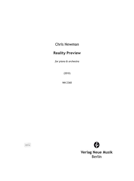 Reality Preview für Klavier und Orchester (2010)