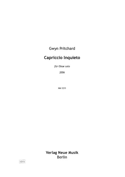 Capriccio Inquieto für Oboe solo (2006)
