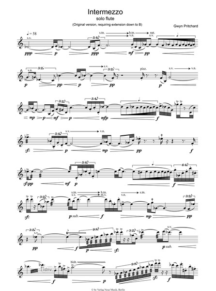 Intermezzo für Flöte solo (1992)