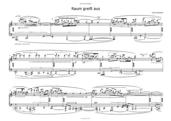 Raum greift aus für Klavier (1996) Raum greift aus für Klavier (1996)