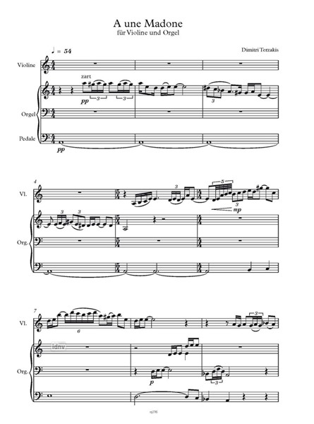 A une Madone für Violine und Orgel (2006)