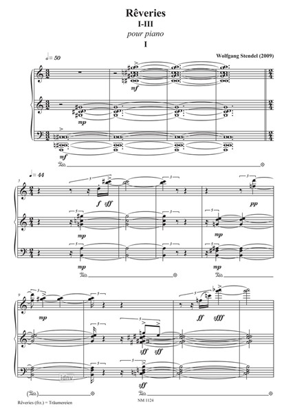 Rêveries I - III pour piano Rêveries I - III pour piano