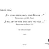 "Ich schau empor nach jenen Bergen" für Violine und Orgel (2005)