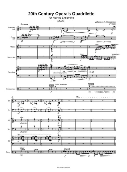 20th Century Opera’s Quadrillette für kleines Ensemble (2023)
