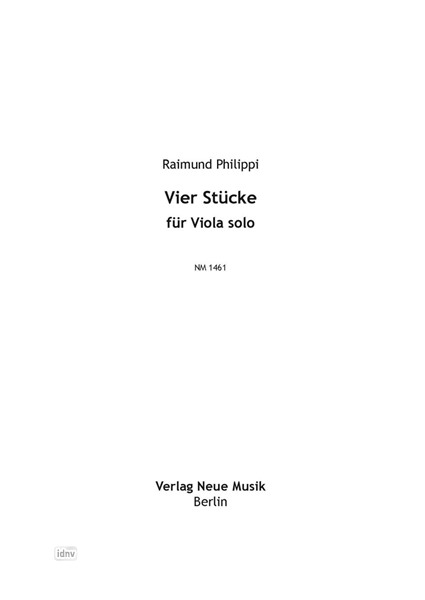 Vier Stücke für Viola solo